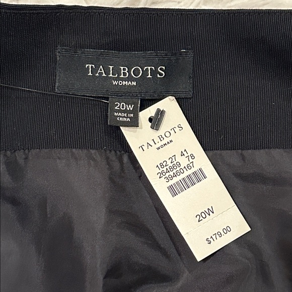 NWT Talbots faux pearl embellished black knee length skirt 20W - Picture 4 of 12